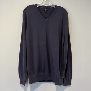 2 J Crew Sweater Mens Large Blue Pullover Button Down Cream‎ Old Money Preppy